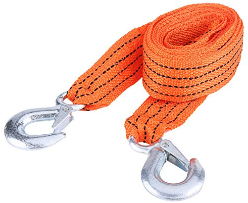 BomDog Abschleppseil, Abschleppgurt, 4 Meter Nylonlast 3 Tonnen Autoanhänger Abschleppseilgurt