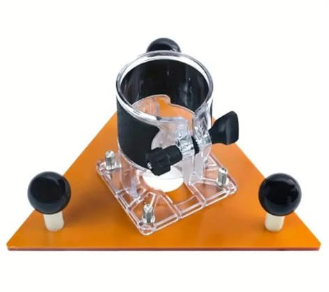 Router Base Triangolare ABS Ingegneria Plastica 65mm Rifilatura Piastra di Equilibrio Lavorazione del Legno Scanalatura Strumento per Smussare