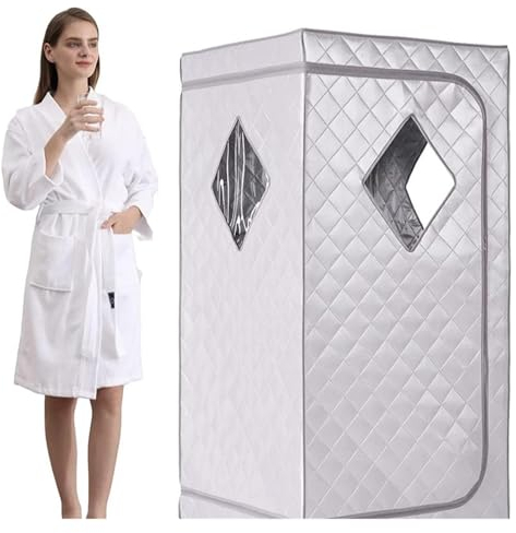Sauna Casera De Calentamiento Rápido, Sauna De Infrarrojos Portátil, Sauna Personal Para El Hogar Con Silla Portátil, Tienda De Campaña Para Eliminar La Fatiga, Cuidado De La Belleza, Fác(Color:Plata)