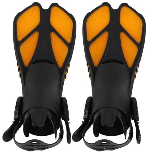 ANKROYU 2 Stück Schwimmflossen, TPR PP Schnorchelflossen, verstellbare Schnorchelflossen, rutschfeste Schwimmflossen, Lange Tauchflossen, Flossen mit offenem Absatz zum Schwimmen (M)