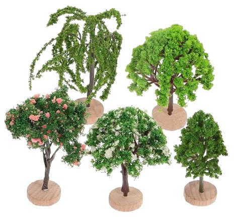 Cabilock 5stücke Miniatur Bäume Modell Bäume Grüne Landschaftsbaum Dekoration Für Heimwerker Aktivitäten Und Sandkastengestaltung Künstlicher Baum Modellbaum