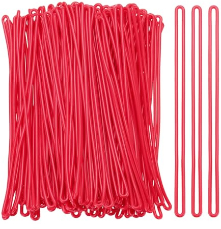 PATIKIL 100Stk PVC für Ausweis Taschen Koffer Etikett Verschlüsse Rot