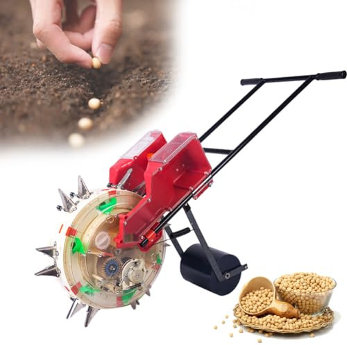 KWPHGLQA Hand-push Roller Fertilizer Applicator - Portable Seeder Spreader for Precision Sowing of Plants, Corn, Beans, and Vegetables - Gardening Seeder Tools