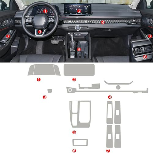 Wrhome para 11. Generation Accord 2023 Película Interior del Coche,Transparente TPU Anti-Scratch Repair Protective Film Accesorios Interiores del Coche