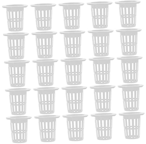 Gogogmee Macetas de Red Hidropónicas de Plástico, 50 Piezas para Plantas | Ligeras y Transpirables, Resistentes la Deformación, Uso en Hidroponía y Jardín, para Verduras