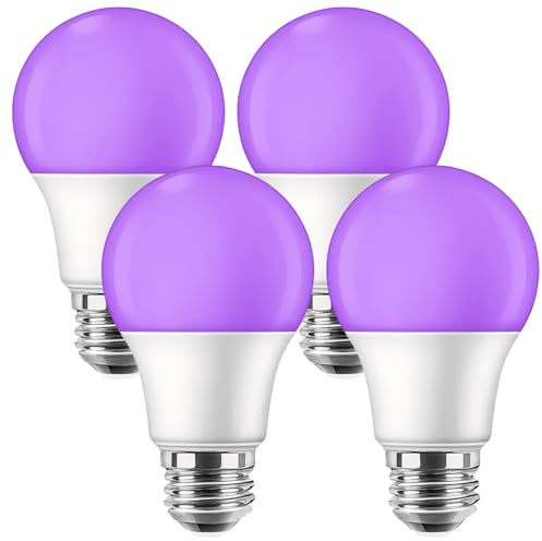 4 Stück UV Schwarzlicht 9W E27 385-400nm Schwarzlicht UV Lampe E27 für Party Keller Disco Club Bar