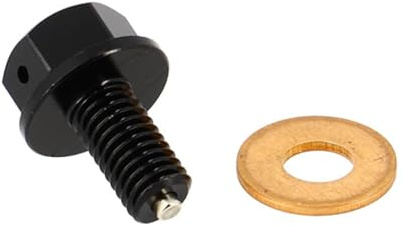 cyclingcolors 1x Ölablassschraube Magnetisch mit Dichtung Ölwannenablassmutter Verschlussschrauben Ideal für Moped Roller Motorrad Auto Quad Motor Ölwanne, M8x1.25 15mm