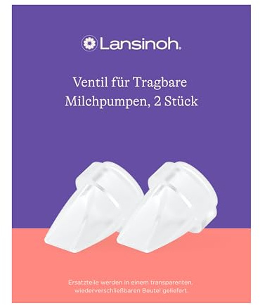 Lansinoh Ventil - Ersatzteil für Lansinoh Tragbare Milchpumpen, 2 Stück | 100% Silikon, BPA- & BPS-frei