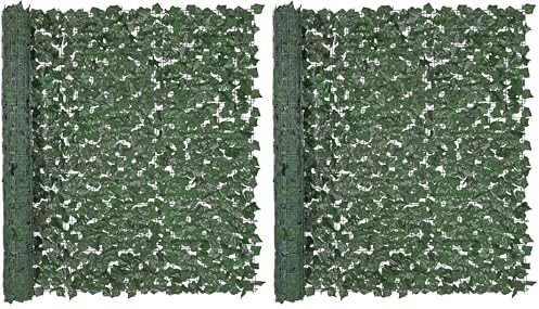 VEVOR Haie Artificielle 150x249 cm Brise Vue Clôture de Lierre Artificiel Intimité Support en Tissu Maillé et Joint Renforcé Déco Fausses Feuilles pour Jardin, Extérieur, Cour, Balcon, Terrasse, Patio