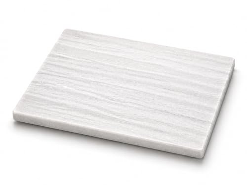Marble Table – Tabla de cortar de mármol blanco 40 x 30 cm | Elegante, brillante, natural | Ideal para quesos, suhi, embutidos, aperitivos | Decoración de mesa de diseño