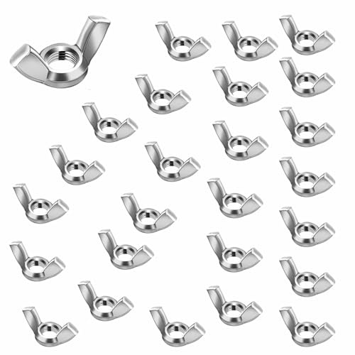 Lot de 30 Ecrou Papillon M6 Écrous à Oreilles en Acier Inoxydable 304 Ecrou Ailette Métrique Femelle pour Fixation Outils de Bricolage Matériel