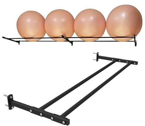 Generisch Gymnastikball Halterung, Wandmontierter Yoga Ball Halterung, Stabilitätsball-Displayhalter mit Befestigungsschrauben, für Fitnessstudios, Heimstudios
