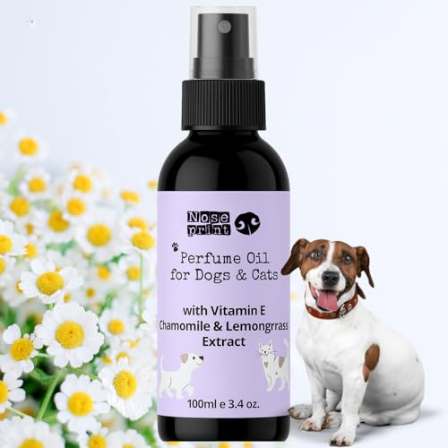 Spray desodorante y perfume natural para perros y gatos – con manzanilla, limoncillo y aceite de colza | Refrescante, calmante y nutritivo para la piel y el pelo | 100 ml