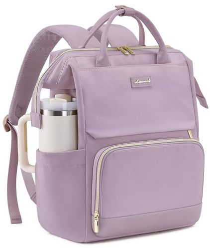 LOVEVOOK Laptop Rucksack Damen, 15,6 Zoll Schulrucksack Teenager für Große Trinkflasche, Travel Backpack Women Elegant, Schultasche Wasserdicht Reiserucksack Lehrertasche Arbeitstasche Tagesrucksäcke