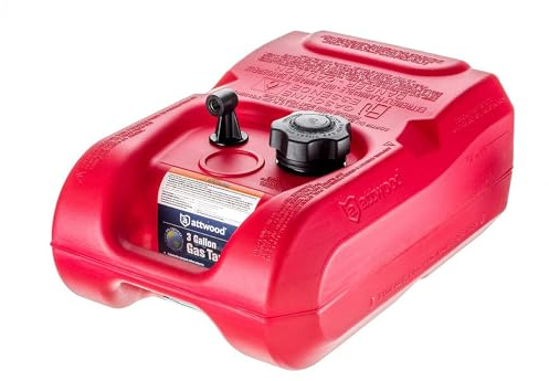 attwood 8803LP2 EPA and CARB Certified 3-Gallon Portable Marine Boat Fuel Tank