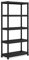 Keter Plus Kunststoffregal 90/40/5, schwarz, 90 x 40 x 182 cm
