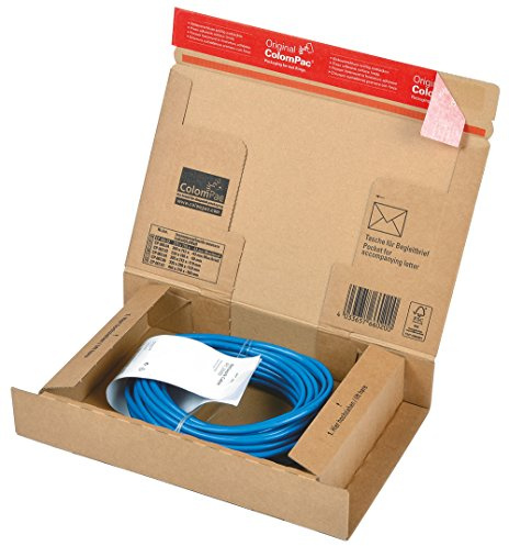 ColomPac CP066.02 Paket Versandkarton aus Wellpappe, 215 x 155 x 43 mm, braun