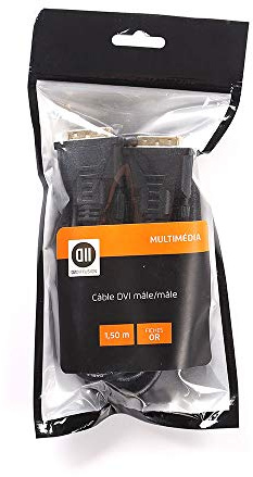 D2 Diffusion Câble DVI/DVI mâle/mâle 1.5m Noir Vendu en Sachet DVI-I 24+5