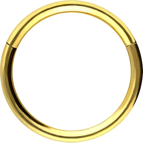 PIERCINGLINE Segmentring Clicker aus Chirurgenstahl - Piercing Ring in Gold, Silber, Rose, Schwarz oder Blau - für Nase, Septum, Ohr, Helix oder Tragus