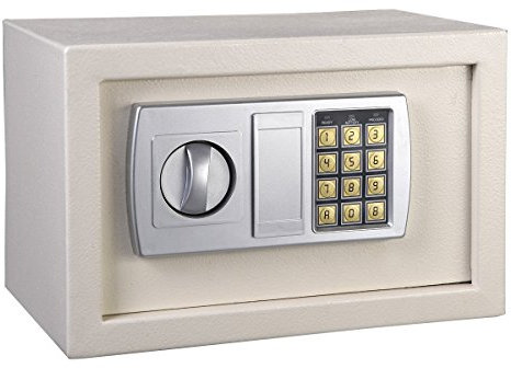 8.5L Medium Digital Safe Value Safe Electronic Solid Home Safe Box,Lock Box, Cash Box, Security Box Solid Steel for Office or Home Use - White