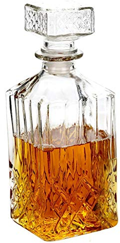 Caraffa classica in vetro, ca. 900 ml, per whisky cognac brandy liquore