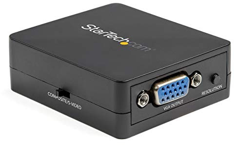 STARTECH Convertisseur vidéo Composite et S-Video vers VGA - 1080p - Adaptateur RCA VGA - NTSC/PAL - Mac et Windows (VID2VGATV3)