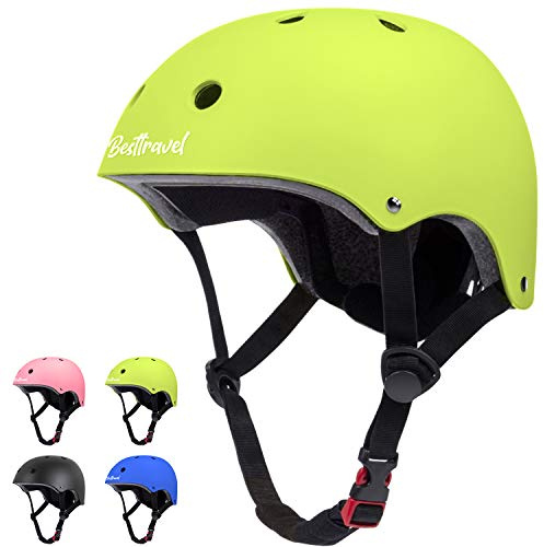 Besttravel Caschetto per bambini, casco per bambini regolabile bambino bicicletta casco età 3-8 anni ragazzi ragazze multi-sport sicurezza