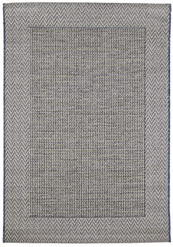 andiamo In- & Outdoor Teppich wetterfest und wasserdurchlässig Flachgewebe Kurzfloor 120 x 170 cm Beige-Anthrazit