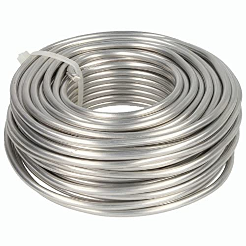 Novaliv 19 Meter Aluminiumdraht 5mm Silber, Basteldraht ideal als Biegedraht zum basteln, Vielseitig für DIY-Projekte und Dekorationen, 19m Rolle Dekodraht, Schmuckdraht, Blumendraht, Laternendraht