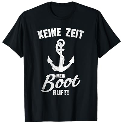 Bootsführer Bootsfahrer Bootfahren Kapitän Anker T-Shirt