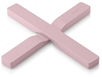 EVA SOLO | 2 Magnet. Untersetzer Rquartz | Kann über Kreuz gelegt und zweigeteilt Werden | Topfuntersetzer in elegantem Design | Rose Quartz