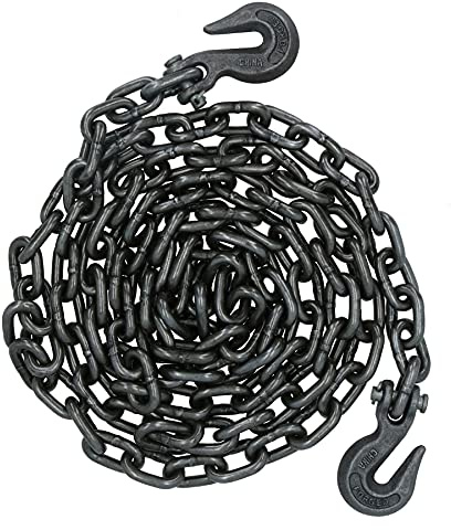 Cadena de Recuperación Cuerda de Remolque de 4 metros, 2 Ganchos de Agarre con Carga de Trabajo de 2450 kg