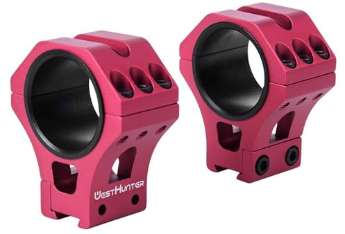 WestHunter Optics Precision 11 mm Dovetail Scope Rings, 1 Inch 30 mm 34 mm Tactical Scope Mount | Red