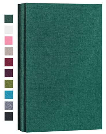 Mublalbum Kleines Fotoalbum, 10 x 15 cm, 300 Fotos, Leineneinband, Bilderbuch mit horizontalen Taschen, für Familie, Hochzeit, Baby und Jahrestag, Dunkelgrün