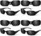 ULTECHNOVO 8 Pcs Pinhole Glasses for Improving Vision, Black Unisex Eyesight Strengthening Pinhole glasse,Plastic Anti-fatigue Eye Exercise Correction Glasses For Eye Training And Relaxation - Black