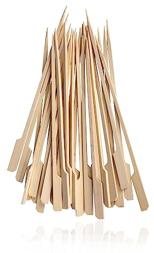 Holzspieß BBQ/Schaschlikspieße (200er Pack), 20cm, Grill Kebab Party, BBQ Spieße für Grillen Cocktails Buffet Obst Hamburger