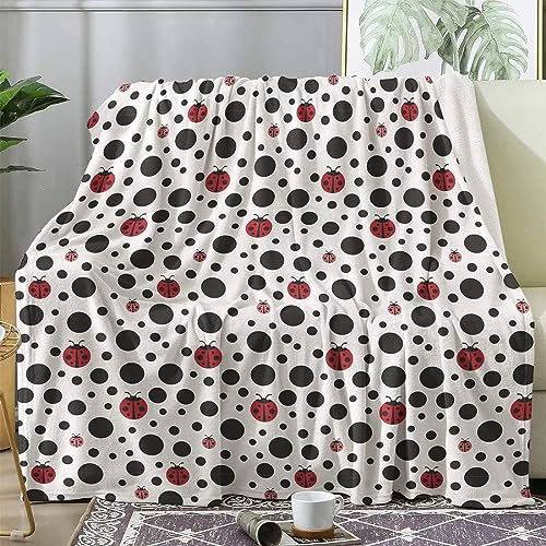 Kuscheldecke 80 x 150 cm 3D Schwarz Rot Flanell Fleecedecke, Weich Warm Flauschig Decke Runden Wohndecke Decken für Sofadecke Couchdecke kuscheldecken für Kinder Erwachsene, Blanket