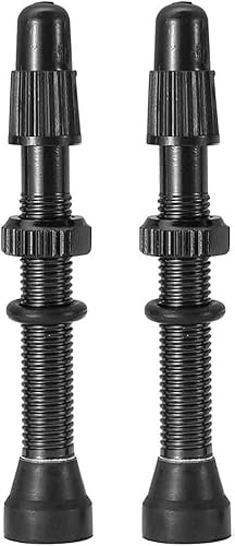 Valve Stem, Pack of 2, Tubeless Presta Valve Stem, Aluminum Alloy Valve Stems, 48 mm Tyre Valve, Bicycle Aluminum Alloy Tubeless Presta Valve Stem, for Vacuum Tire of Mountain Road Bike