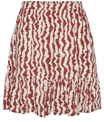 PIECES Pcness HW Falda BC Summer para Mujer, Especias Tandoori/AOP: Animal, M