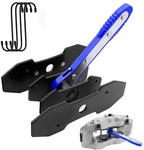 Ysislybin Bremskolbenrücksteller Set, Bremssattelwerkzeug Ratschen Bremskolben-Rückstell-Werkzeug mit 4 Bremsbelag-Ersatzhaken,Bremskolben Rückstellwerkzeug für Einzel-, Doppel- und Vierfachkolben