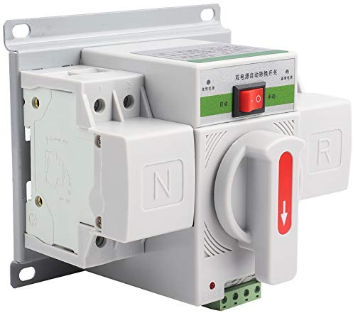 CHEWYZ Interruptor de Transferencia automática de Doble Potencia, 1PC, 220V 63A 2P Mini Interruptor de Transferencia automática de generador de Doble Potencia, disyuntor Cortacircuitos