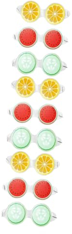 TOVINANNA 9 Stk Fruchteis-Augenmaske Augenschutz zum Schlafen Heizende Augenmaske augenbinde augenpflaster Lidschatten Augenmasken mit Fruchtmuster sommer augenpads der Sommer Werkzeug Gel