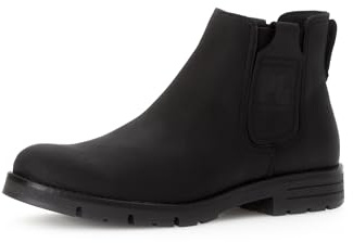 Pius Gabor Stivali da uomo, stivaletti, fodera riciclata, plantare intercambiabile in lattice, suola super flessibile, Nero 05, 41 EU