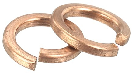 QUARKZMAN 60 Pcs Rondelle à Ressort en Cuivre, M5 Assortiment de Rondelles de Blocage Fendues Rondelles de Blocage pour Vis, Boulons, Écrous