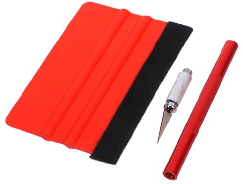 LALADEFIEE Werkzeugsatz Für Folienanwendung Vinyl-installationswerkzeug Fensterfolien-schaber Und Schneideset Aus Aluminiumlegierung Stahl Und Abs-Material