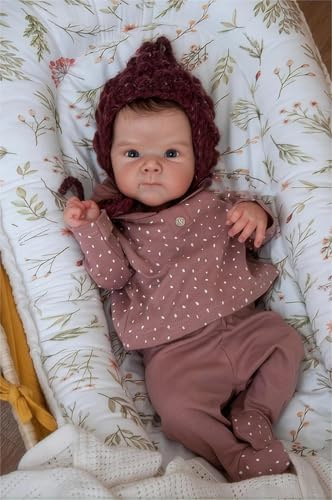 Zero pam Reborn Baby Vollsilikon 18 Zoll Lebensechte Babypuppen Reborn Baby Mädchen Mit Verwurzeltes Haar Puppe Wie Echtes Baby Silikon Reborn Puppen Lebensecht