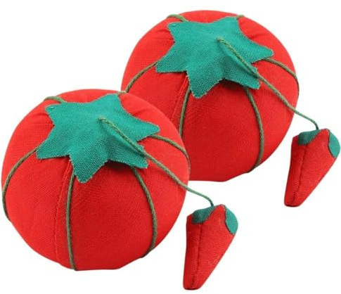 2 pezzi puntaspilli per pomodoro, puntaspilli per ago a forma di palla di pomodoro puntaspilli per ago da cucito per cucito artigianato fai-da-te