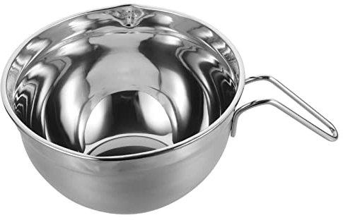 Cabilock Ciotola Per Mescolare in Acciaio Inossidabile 20 Cm Manico Insalatiera Per Cucina Ciotola Per Impastare e Mescolare Uova Accessorio Da Cucina Resistente e Facile Da Pulire