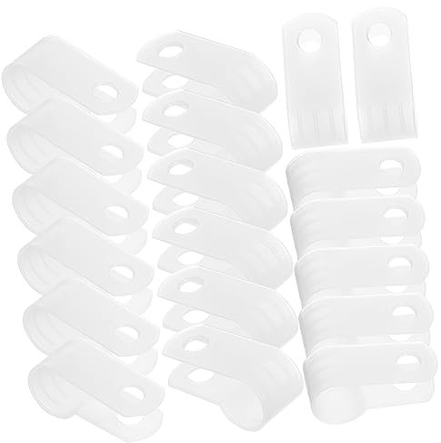 Angoily 1000pcs Cable Clamp Nylon Wire Holder Clips for Rope Light Outdoor Mounting Cord Clips Wire Clamp for Wall