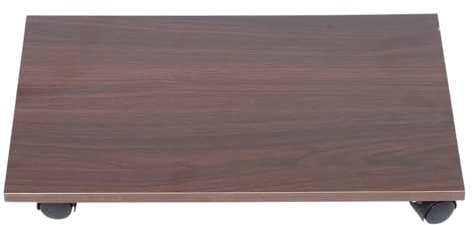 Lurrose Soporte De Anfitrión Móvil para CPU Estante para Caja De Computadora De Madera Soporte para Mainframe De Ordenador con Ruedas para Oficina
